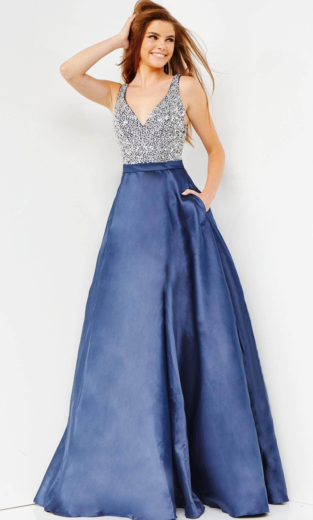 JVN by Jovani JVN08474SC - Beaded Sweetheart Prom Gown - designer prom dress at Silhouette Dresses