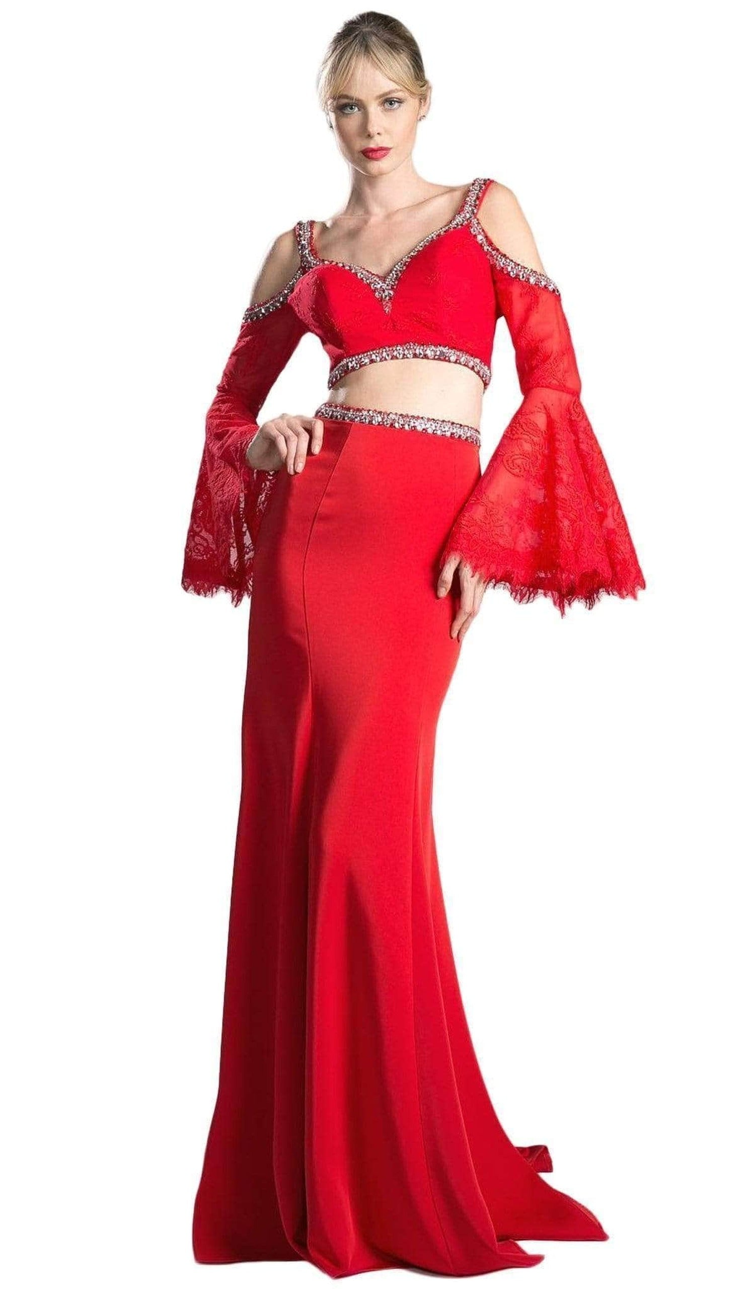 Ladivine 13114 - Embellished Two Piece Sheath Dress