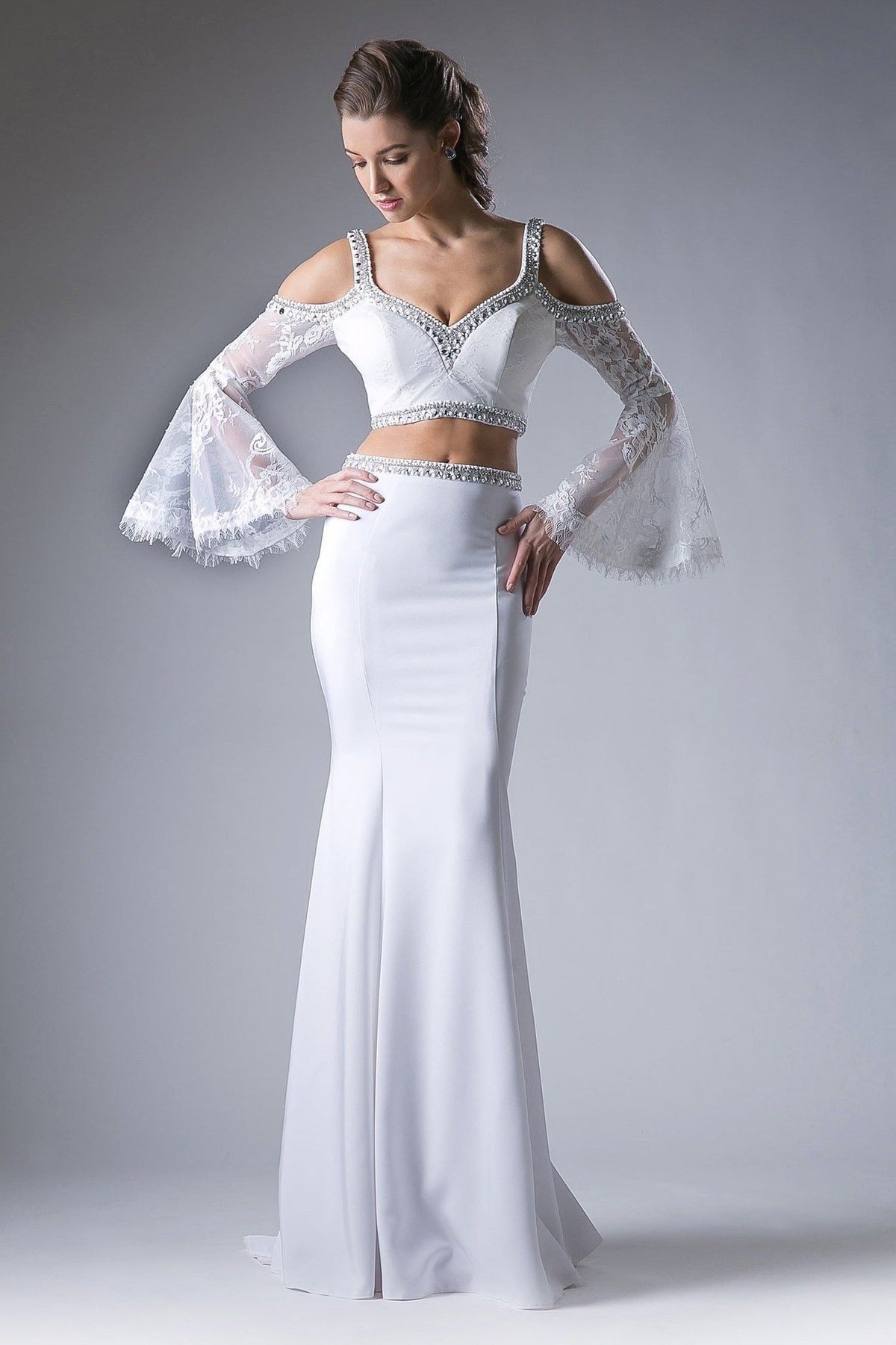 Ladivine 13114 - Embellished Two Piece Sheath Dress