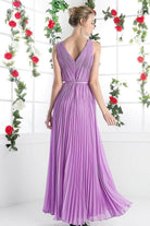 Ladivine 1499 - Sleeveless V-Neck A-Line Dress