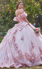 Ladivine 15701 - Ruffled Off Shoulder Ballgown