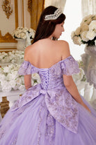 Ladivine 15701 - Ruffled Off Shoulder Ballgown