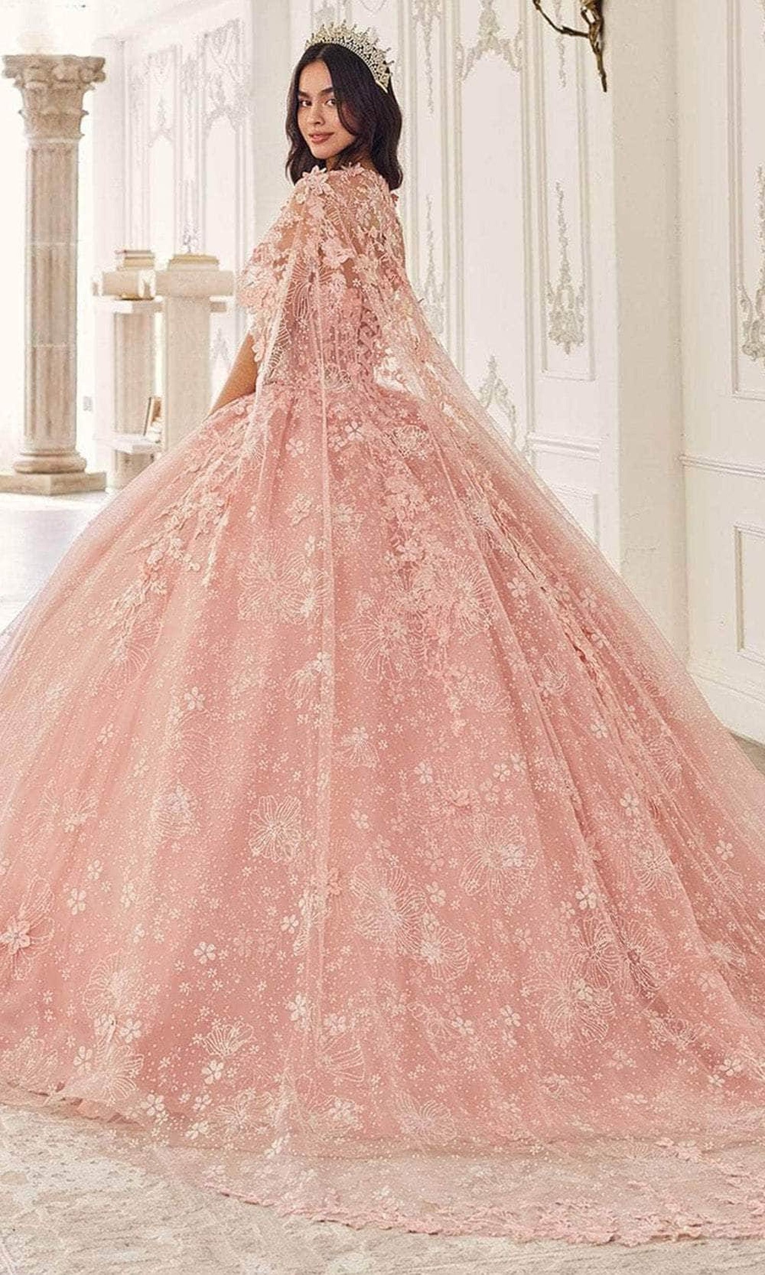 Ladivine 15719 - Applique Ornate Ballgown