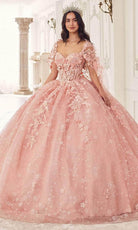 Ladivine 15719 - Applique Ornate Ballgown