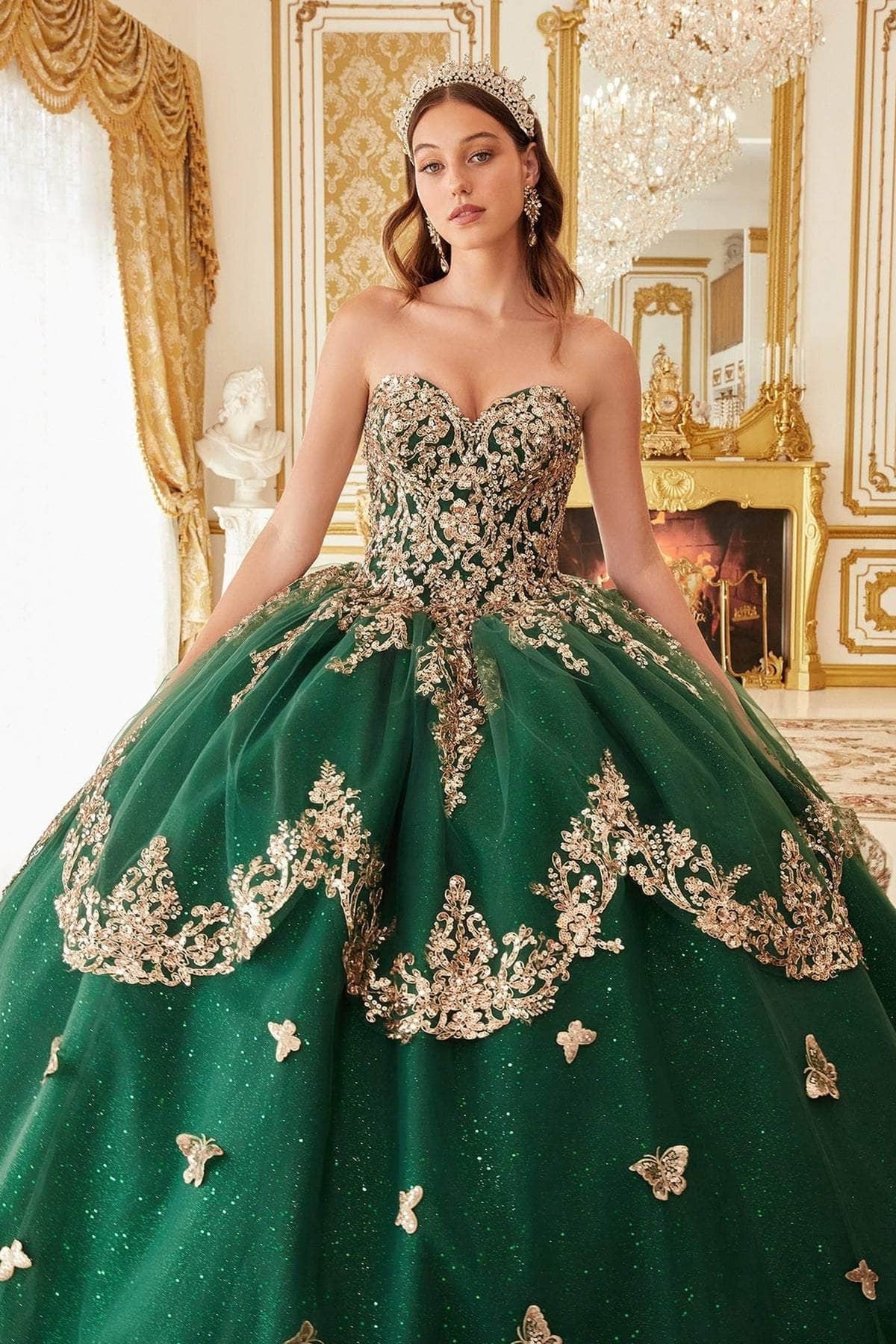 Ladivine 15721 - 3D Butterfly Ballgown