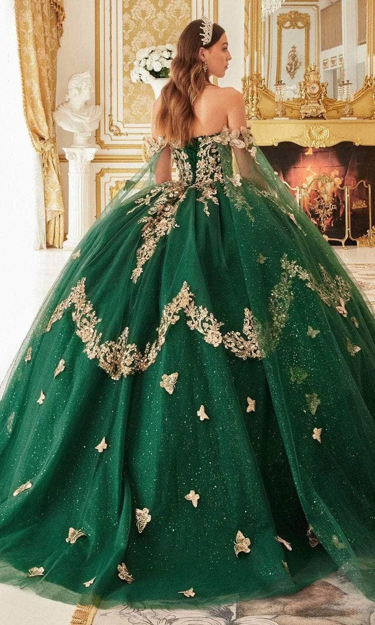 Ladivine 15721 - 3D Butterfly Ballgown