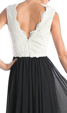 Ladivine 1965 - V Neck Lace Scalloped A-line Dress