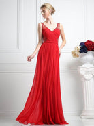 Ladivine 5061 - Crisscrossed Adorned Illusion Panel Gown
