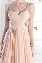 Ladivine 5061 - Crisscrossed Adorned Illusion Panel Gown