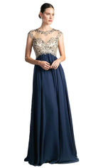 Ladivine 72 - Embellished Illusion Gown