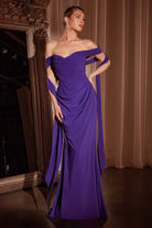 Ladivine 7433 - Sash Chiffon Long Gown