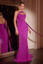 Ladivine 7433 - Sash Chiffon Long Gown