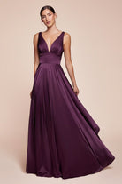 Ladivine 7469 Satin A-Line Dress