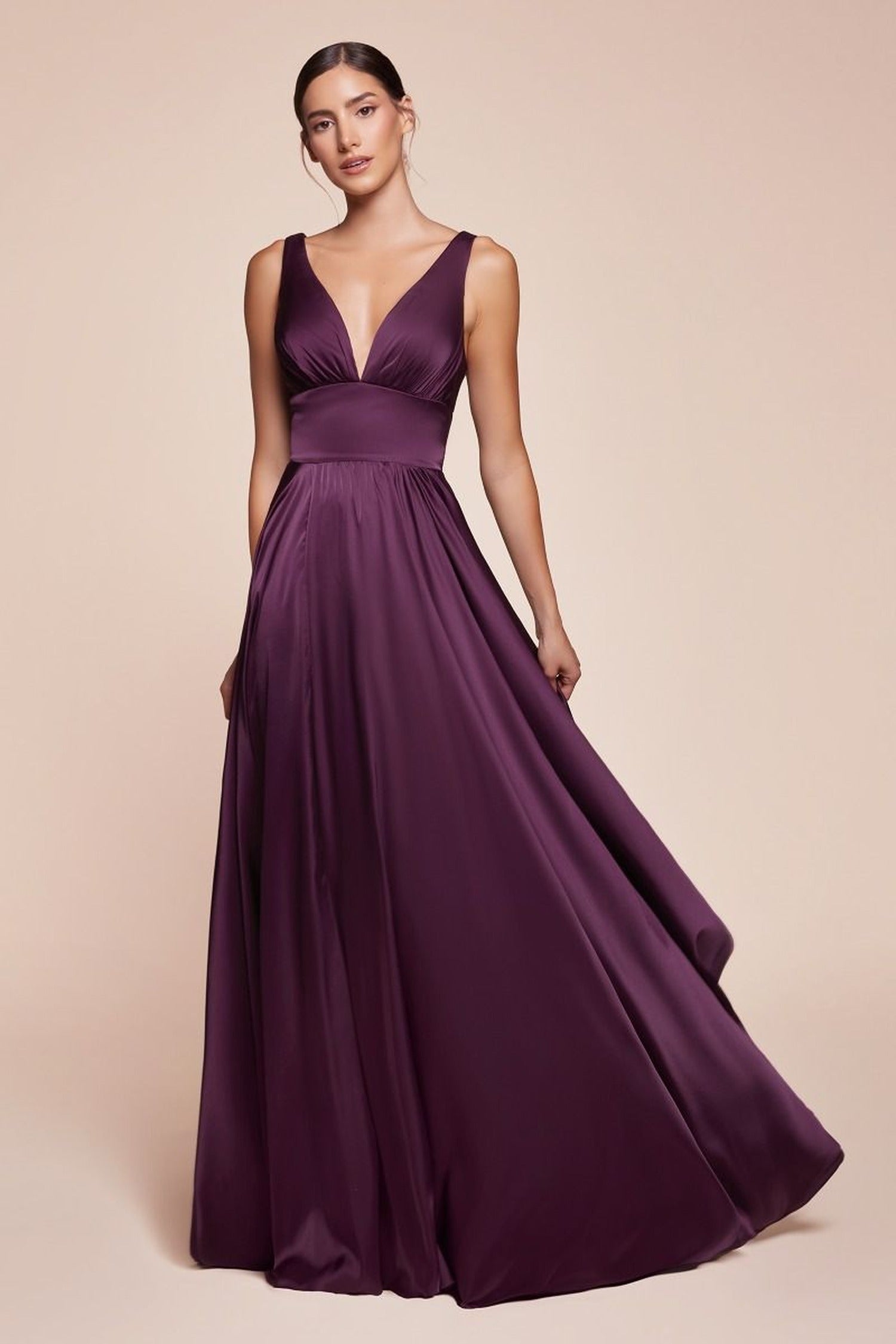 Ladivine 7469 Satin A-Line Dress