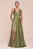 Ladivine 7469 Satin A-Line Dress