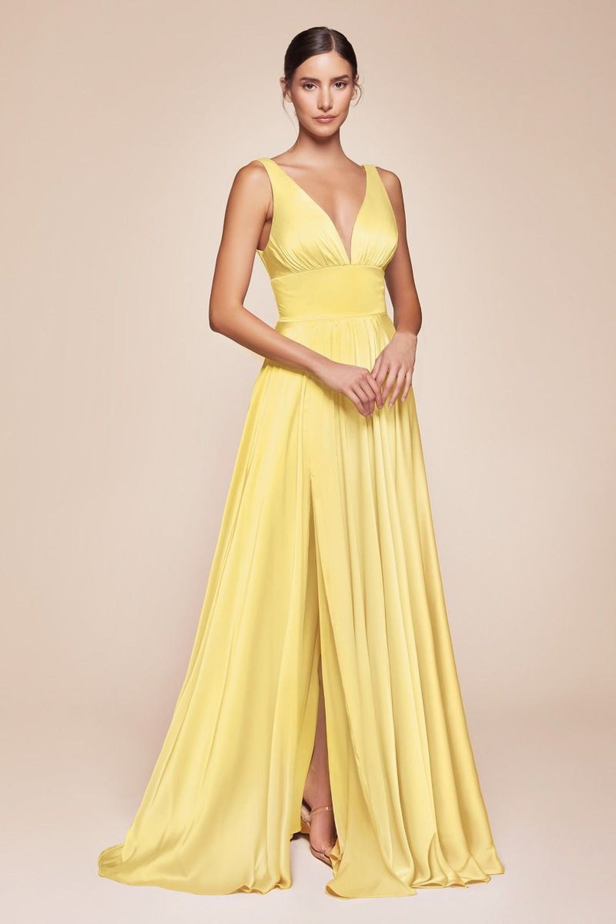 Ladivine 7469 Satin A-Line Dress