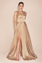 Ladivine 7469 Satin A-Line Dress