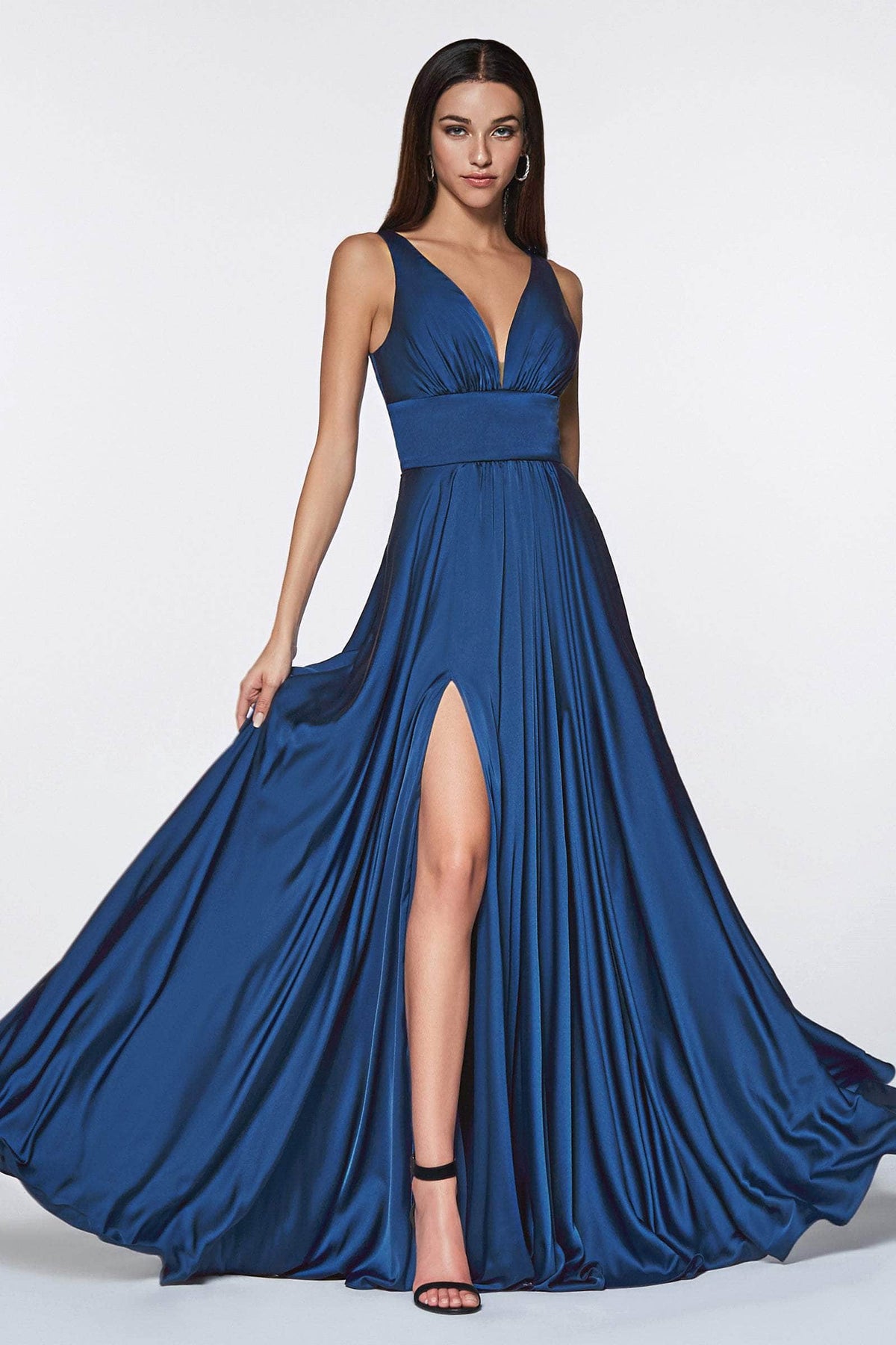 Ladivine 7469 Satin A-Line Dress