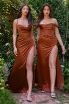 Ladivine 7483 Lace-Up Back Fitted Dress