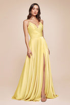 Ladivine 7485 - Soft Satin A-Line Gown