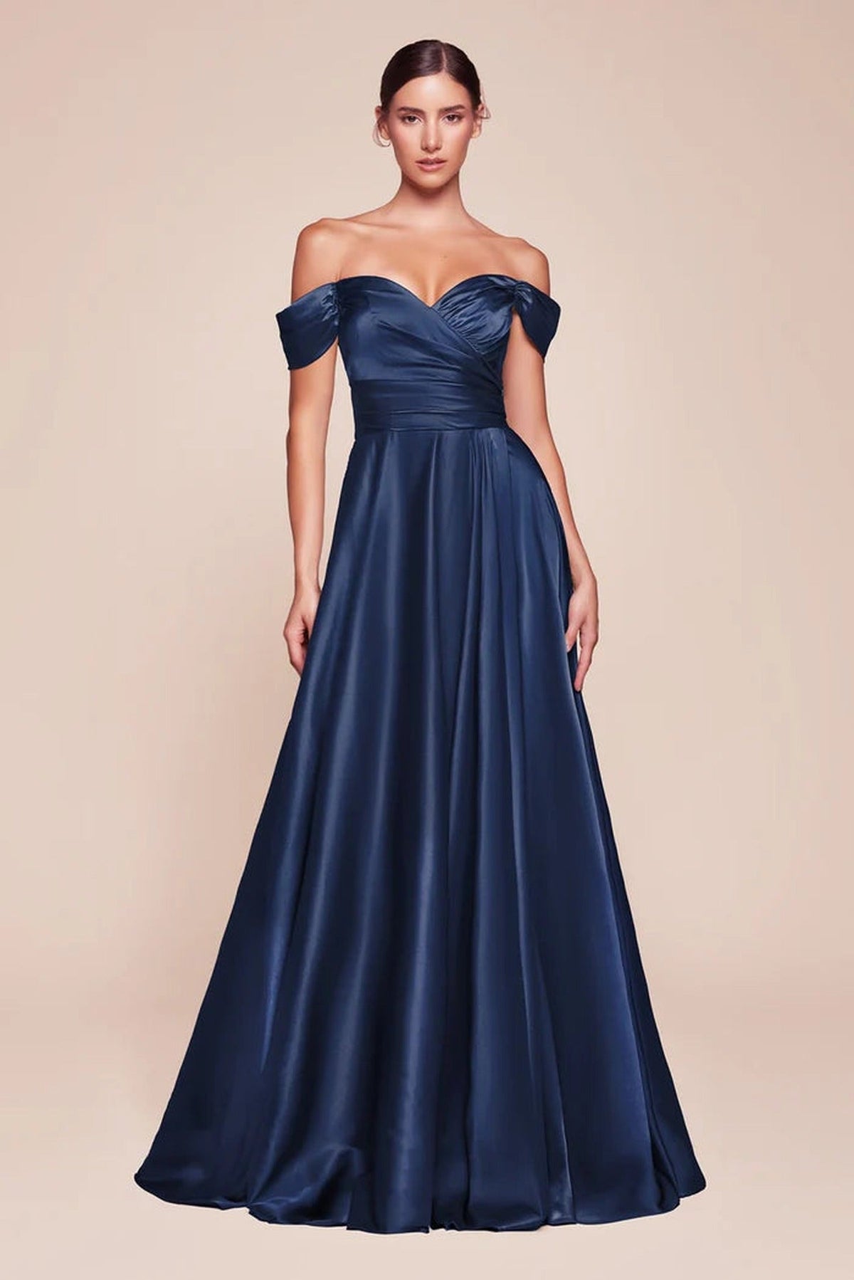 Ladivine 7493 - Sweetheart Satin Evening Gown