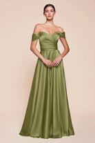 Ladivine 7493 - Sweetheart Satin Evening Gown