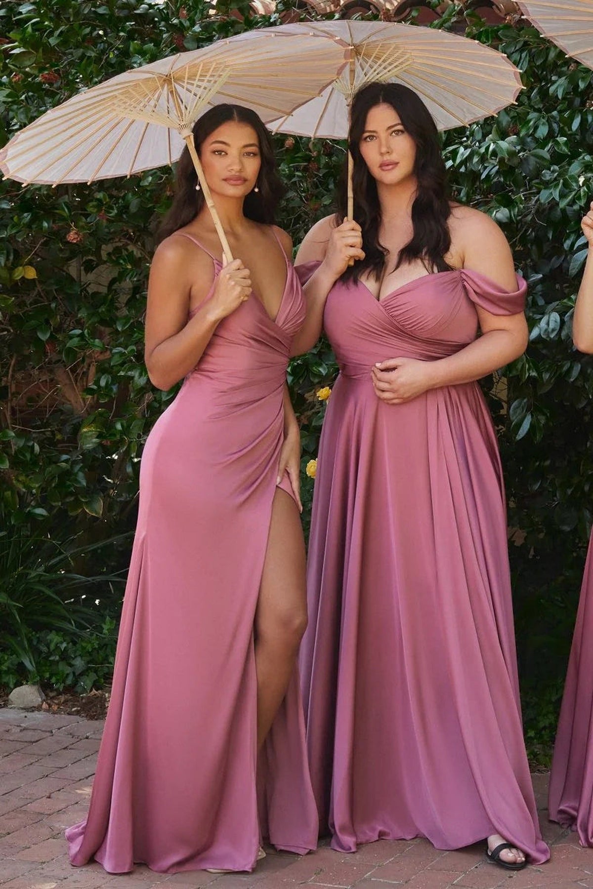 Ladivine 7493C - Off Shoulder A-Line Evening Gown
