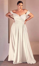 Ladivine 7493WC - Off Shoulder High Slit Bridal Dress