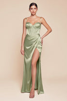 Ladivine 7495 - Corset Bodice Sheath Prom Gown