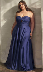 Ladivine 7496C - Sweetheart Knotted Evening Gown