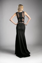 Ladivine 84792 - Adorned Jewel Neck Sheath Dress