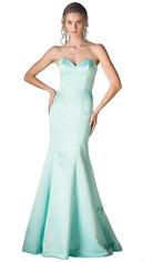 Cinderella Divine 8792 - Strapless Seamed Prom Gown