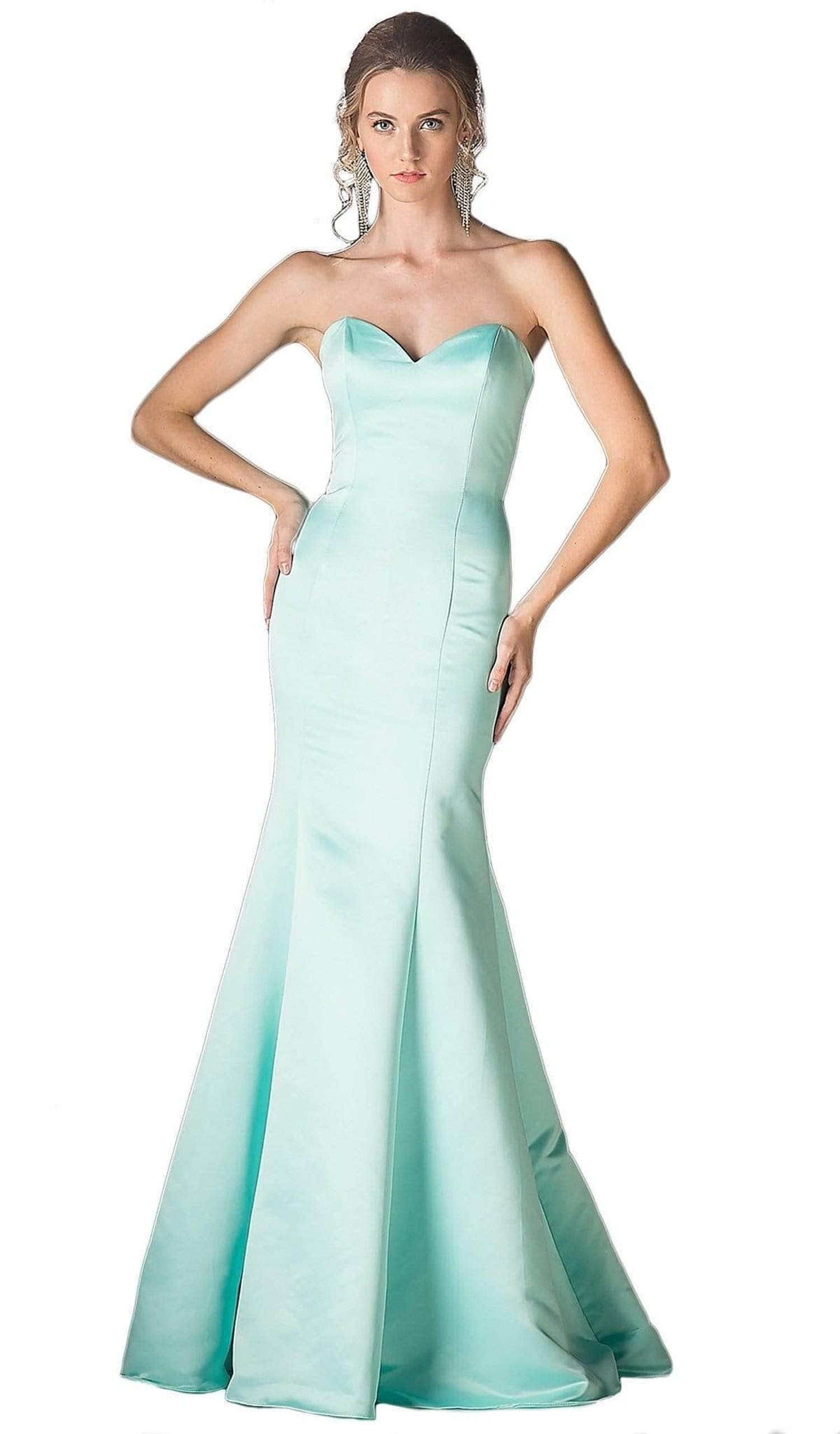 Cinderella Divine 8792 - Strapless Seamed Prom Gown