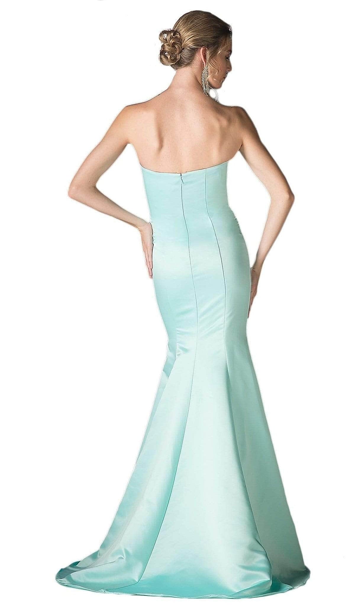 Cinderella Divine 8792 - Strapless Seamed Prom Gown