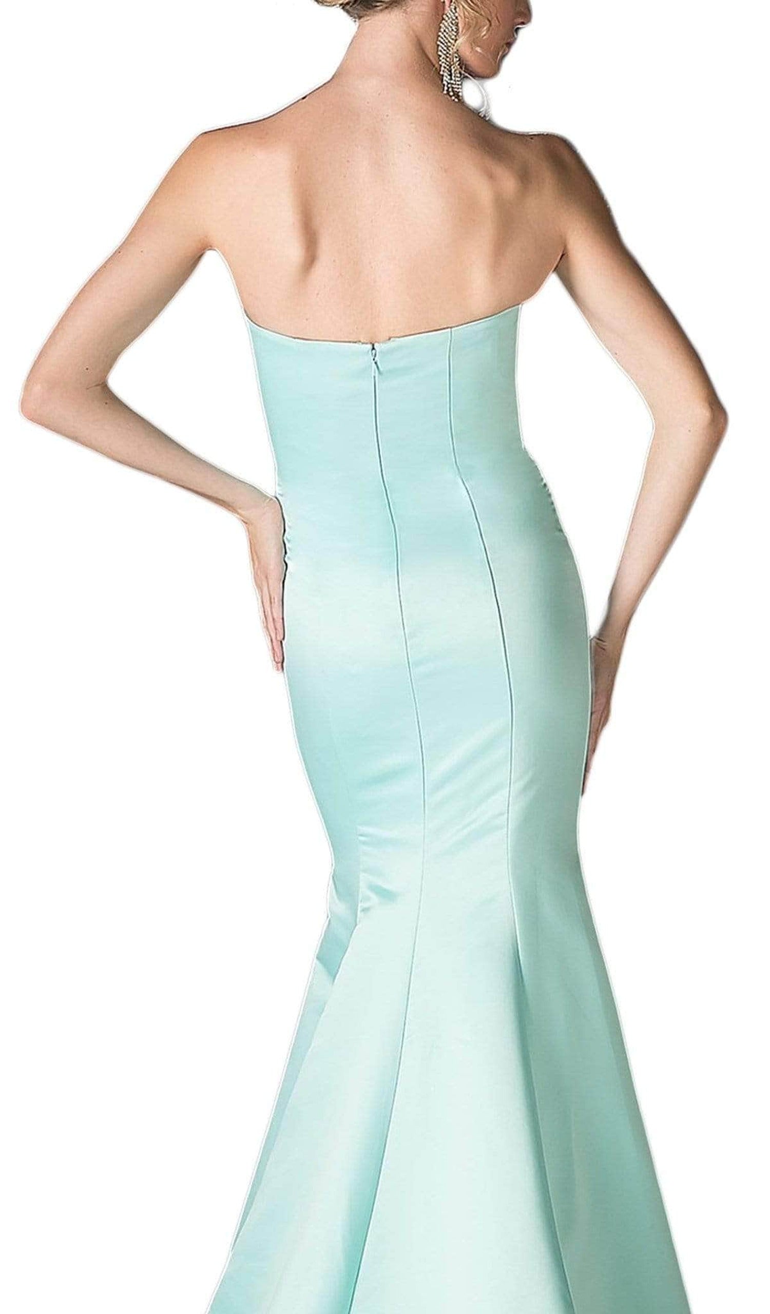 Cinderella Divine 8792 - Strapless Seamed Prom Gown