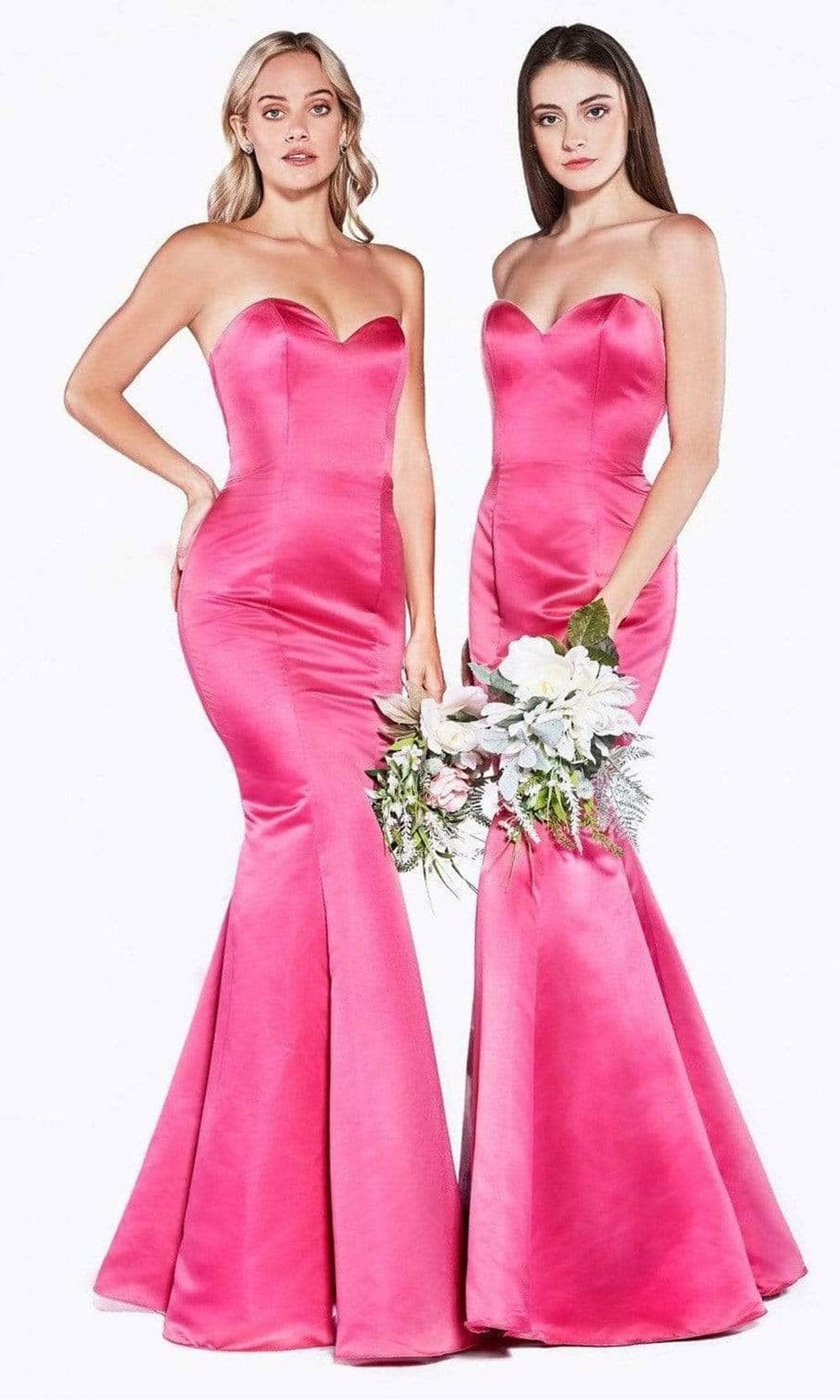 Cinderella Divine 8792 - Strapless Seamed Prom Gown