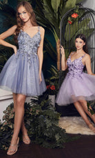 Ladivine 9245 - Glitter A-Line Cocktail Dress
