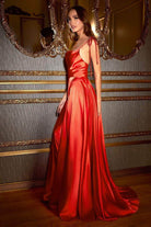 Ladivine BD104 - Satin Cowl Neck Affordable Prom Gown