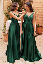Ladivine BD104 - Satin Cowl Neck Affordable Prom Gown