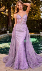 Ladivine C167 - Embellished Overskirt Evening Dress