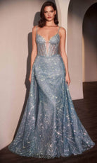 Ladivine C167 - Embellished Overskirt Evening Dress