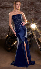 Ladivine C168 Straight Neck Embellished Dress