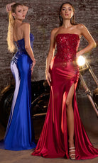 Ladivine C168 Straight Neck Embellished Dress