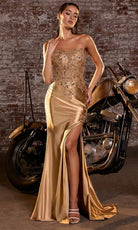 Ladivine C168 Straight Neck Embellished Dress