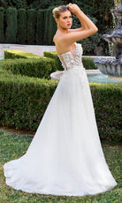 Ladivine C174 - Strapless Floral Applique A-Line Evening Gown