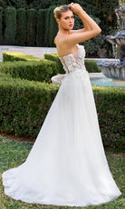 Ladivine C174W - Strapless Floral Corset Wedding Gown