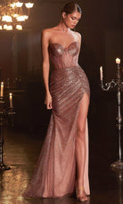 Ladivine CB084 - Glitter Corset Prom Dress