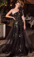 Ladivine CB157 Rosette Accent Asymmetric Dress