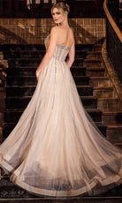Ladivine CB158 - Strapless Rhinestone Embellished Prom Gown