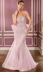 Ladivine CB167 - Beaded Modified Scoop Neck Mermaid Gown